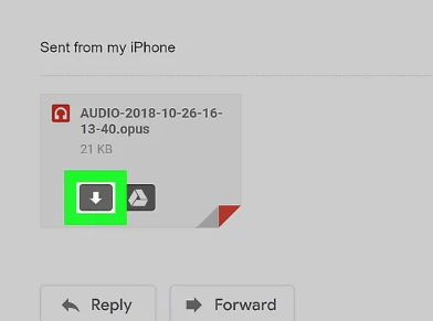メールを使用して iPhone で WhatsApp から音声を保存する方法