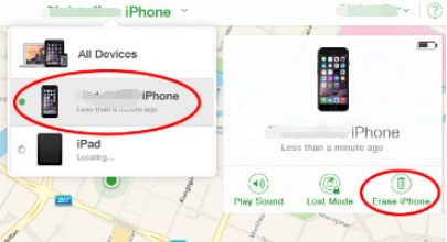 「iPhoneを探す」を使用してiPhoneを消去する