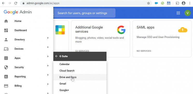 G Suite 管理コンソールを使用して削除されたファイルを復元する