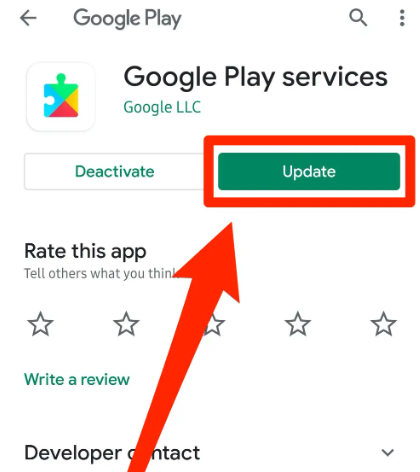 Google Play サービス ツールを更新する