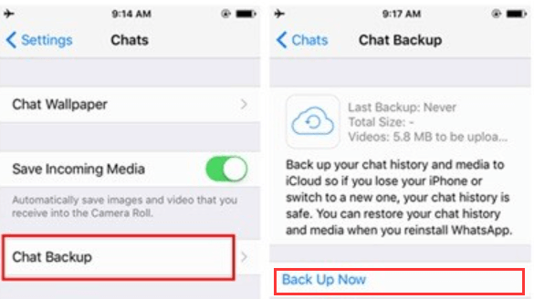 WhatsApp iCloud バックアップのセットアップ方法