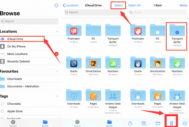 iCloud.com を使用してデータを完全に削除する