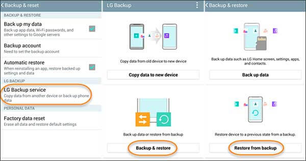 LG バックアップを使用してデータを回復する