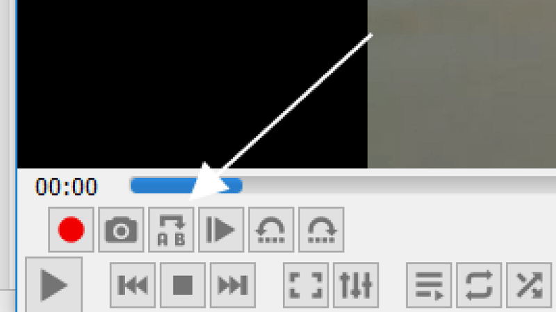 VLC Media Player のループ ボタン