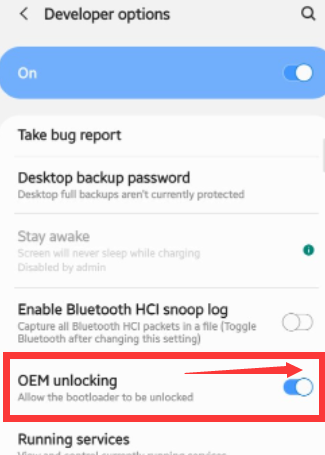 Samsung OEM ロック解除の方法