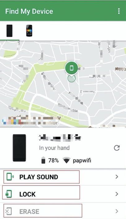 Androidデバイスマネージャーを使用して場所を特定する
