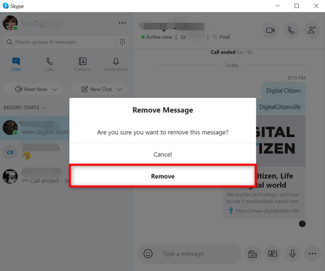 Using Computer to Delete Individual Skype Messages