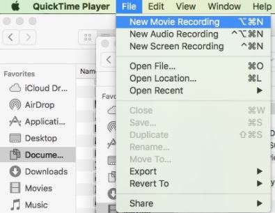 Snapchat ビデオを保存する QuickTime を使用する