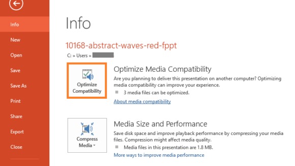 メディア互換性機能を使用して、PowerPoint コーデックが利用できない問題を修正