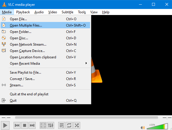 VLC Media Player を使用して MP4 ファイルを結合する