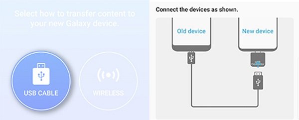 USBケーブルを使用してiPhoneデータをSamsungデバイスに転送する