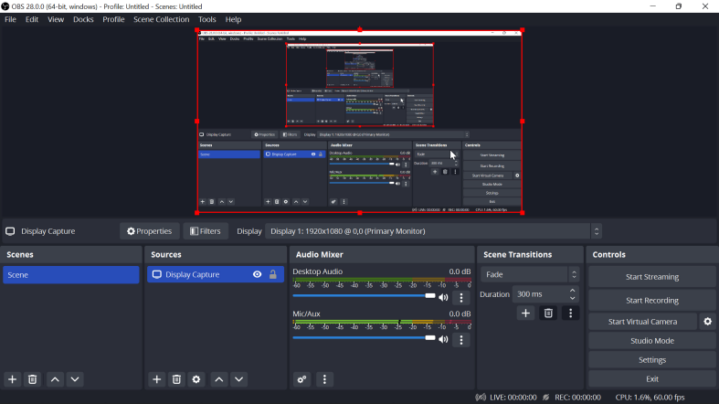 OBS Studio を使用して Windows で音声付きの画面を録画する