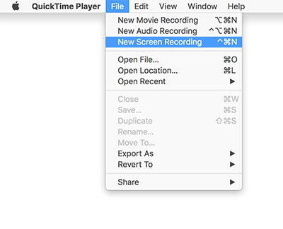 GIF Mac を画面録画できるアプリ - QuickTime