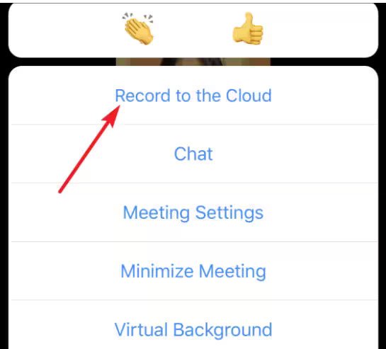 クラウドを使用してiPhoneでZoomミーティングを録画する