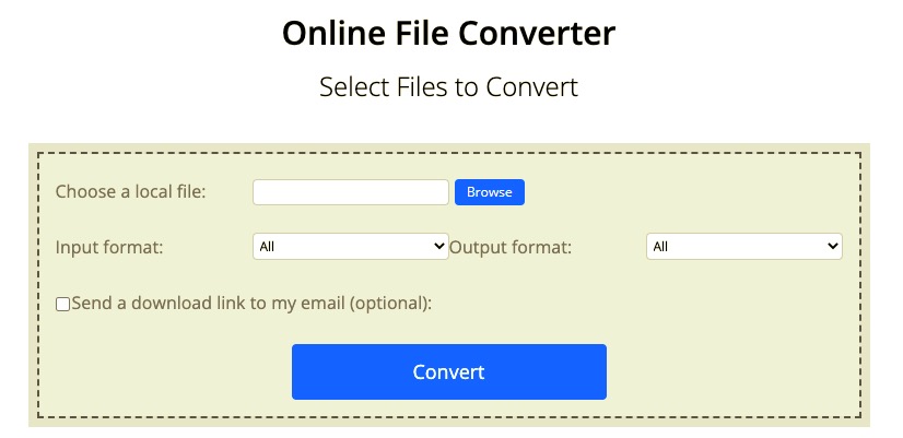 Convertfiles-MOVからAVIへのコンバーターのXNUMXつ