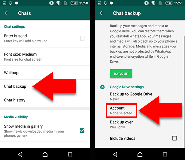 WhatsApp メッセージを Android にダウンロードする