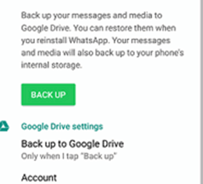 WhatsappチャットをGoogleドライブにバックアップする