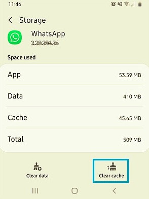 AndroidのキャッシュをクリアしてWhatsAppが機能しない問題を修正