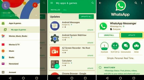 AndroidでWhatsAppを更新して、WhatsAppが機能しない問題を修正する