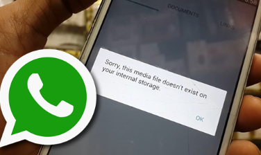 WhatsApp の動画が見つからない