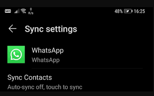 WhatsApp Sync を更新して、名前が表示されない WhatsApp の連絡先を修正する