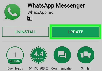 Android で失敗した WhatsApp の復元を修正する: WhatsApp のバージョンを更新する